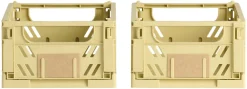 Lot de 2 caisses pliables ton jaune DAY
