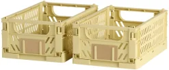 Lot de 2 caisses pliables ton jaune DAY-Schou Company Outlet