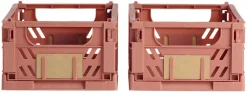 Lot de 2 caisses pliables ton rouge terra DAY-Schou Company Outlet