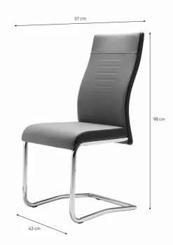 Lot de 4 chaises à piètement luge LUCKY-Finori