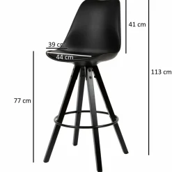 Lot de 2 chaises de bar CHIANG MAI-Skyport Outlet