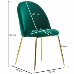 Lot de 2 chaises de salle à manger PHU TABBERK-Skyport Online