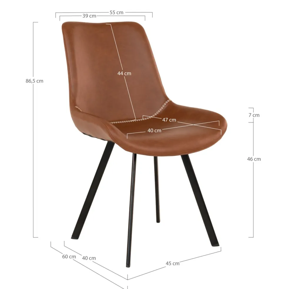 Lot de 2 chaises MEMPHIS