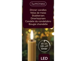 Lot de 2 chandelles LED en cire STRIPE