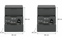 Lot de 2 chevets KOPENHAGEN-Xonox Online