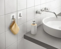 Lot de 2 crochets à coller U-FIX-Metaltex Outlet