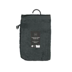 Lot de 2 gants de toilette UNI