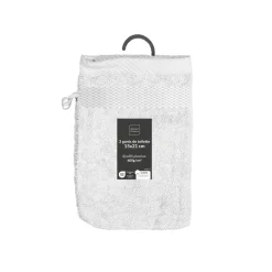 Lot de 2 gants de toilette UNI