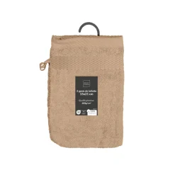 Lot de 2 gants de toilette UNI