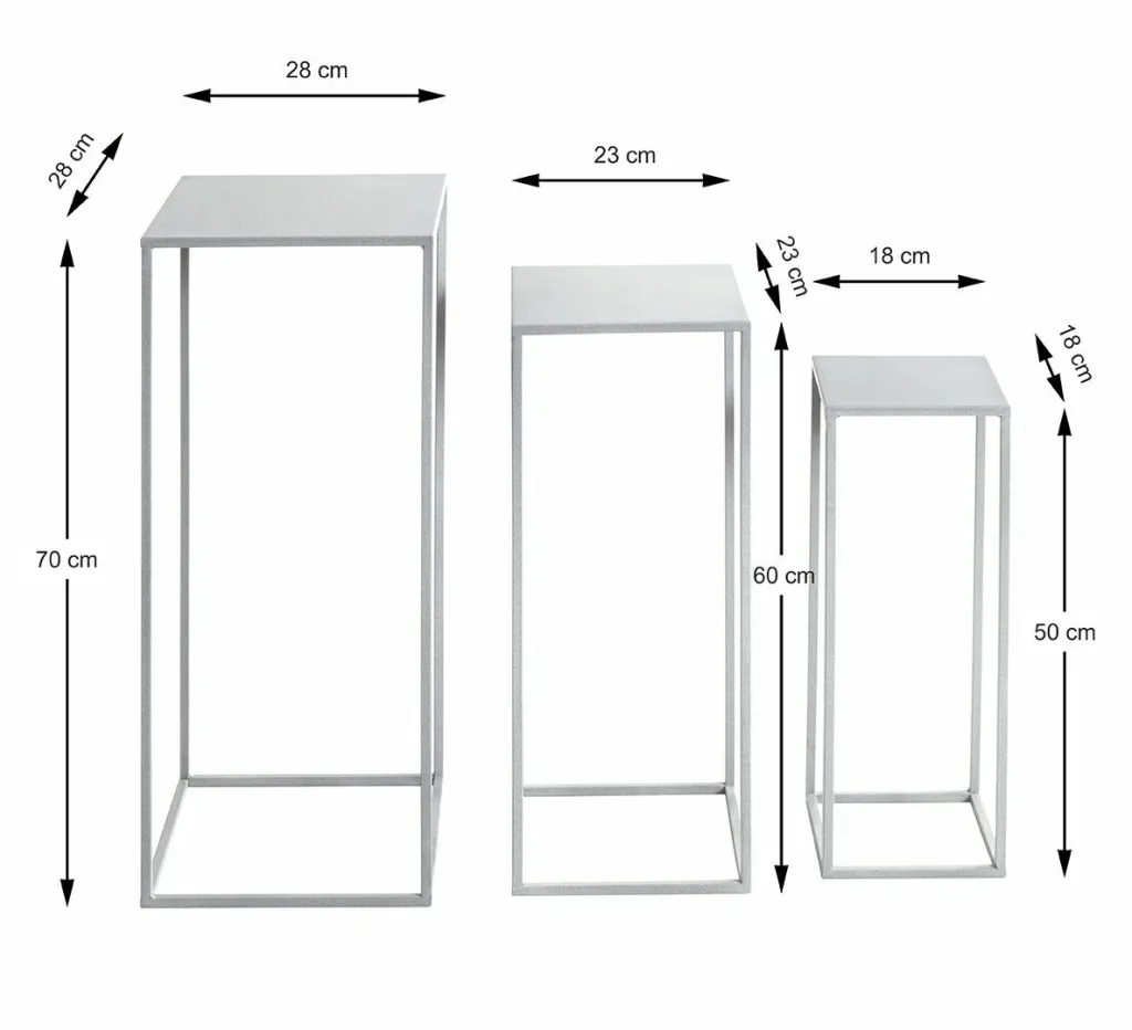Lot de 3 sellettes porte-plantes VALLETTA 2-Haku New