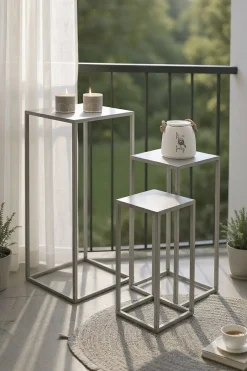 Lot de 3 sellettes porte-plantes VALLETTA 2-Haku New