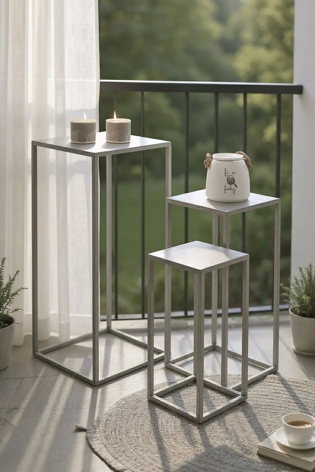 Lot de 3 sellettes porte-plantes VALLETTA 2-Haku New