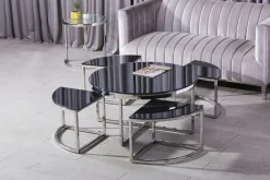 Lot de 5 tables basses C90-Euro Tische