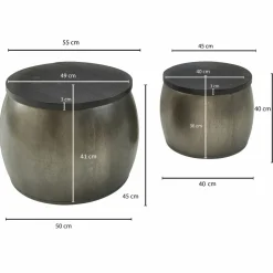 Lot de 2 tables basses DOI KHUN-LAN