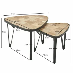 Lot de 2 tables basses DOI KIAULOM-Skyport Discount