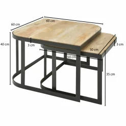 Lot de 2 tables basses DOI KU SATHAN