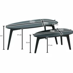 Lot de 2 tables basses DOI INTHANON