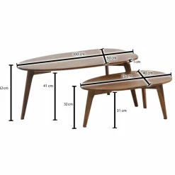 Lot de 2 tables basses DOI INTHANON-Skyport Clearance