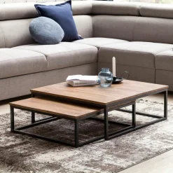 Lot de 2 tables basses gigognes MONGKOL BOREI