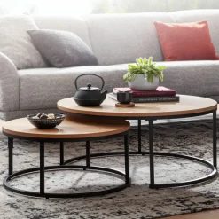 Lot de 2 tables basses MEKONG