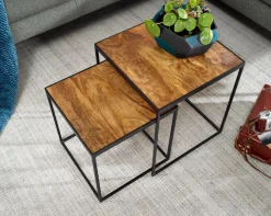 Lot de 2 tables d'appoint BURI RAM-Skyport Hot