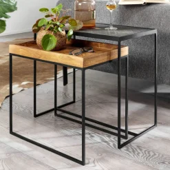 Lot de 2 tables d'appoint BUENG KAN