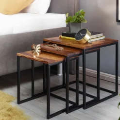 Lot de 3 tables d'appoint BURI RAM-Skyport Clearance