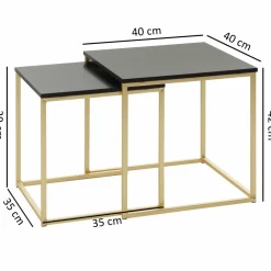 Lot de 2 tables d'appoint LAMPHUN-Skyport Best