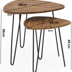 Lot de 2 tables d'appoint MAE HONG SON-Skyport Online