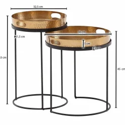 Lot de 2 tables d'appoint YALA-Skyport Outlet