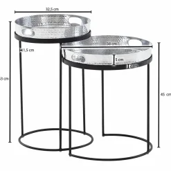 Lot de 2 tables d'appoint YALA