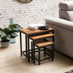 Lot de 3 tables gigognes CHIANG MAI