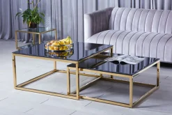 Lot de 2 tables gigognes C89G-S-Euro Tische Discount