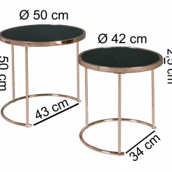 Lot de 2 tables gigognes CHIANG RAI