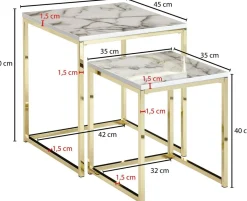 Lot de 2 tables gigognes LAMPHUN-Skyport Best