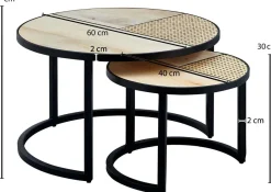 Lot de 2 tables gigognes LAMPANG-Skyport New
