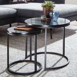 Lot de 2 tables gigognes LAM LUK KA-Skyport Discount