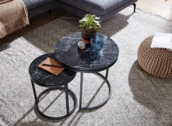 Lot de 2 tables gigognes LAM LUK KA-Skyport Discount