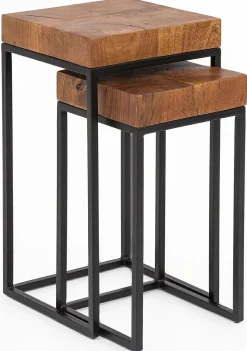 Lot de 2 tables gigognes LAMPHUN-Skyport Online