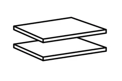 Lot de 2 tablettes amovibles MALTA 898-Wimex Discount