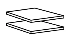 Lot de 2 tablettes amovibles 994