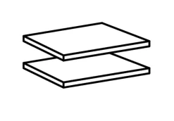 Lot de 2 tablettes amovibles MALTA-Wimex Outlet