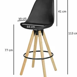 Lot de 2 tabourets de bar CHIANG MAI-Skyport Clearance