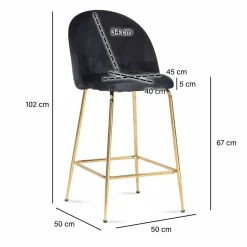 Lot de 2 tabourets de bar WOHNLING