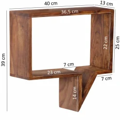 Lot de 2 étagères murales NEVADO COPA