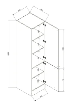 Meuble à provisions GLASGOW