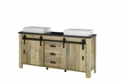 Meuble bas avec double vasque SHERWOOD-IMV Sale