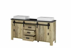 Meuble bas avec double vasque SHERWOOD-IMV Sale