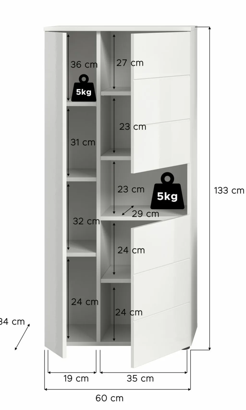 Meuble demi-colonne AMBO-Xonox Online