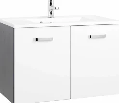 Meuble sous vasque 80 avec vasque en fonte minérale BOLOGNA-Held Online